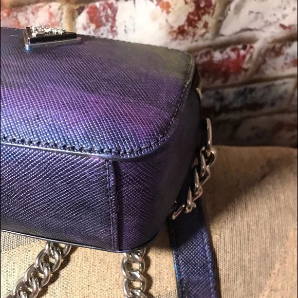 Guess Multi Colorful Metallic Leather Chained Crossbody Bag - Picture 9 of 16